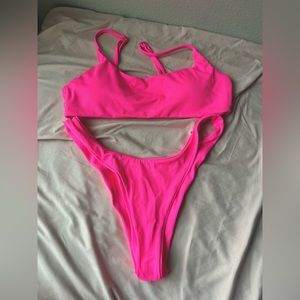 Grey Bandit Neon Pink Bikini
